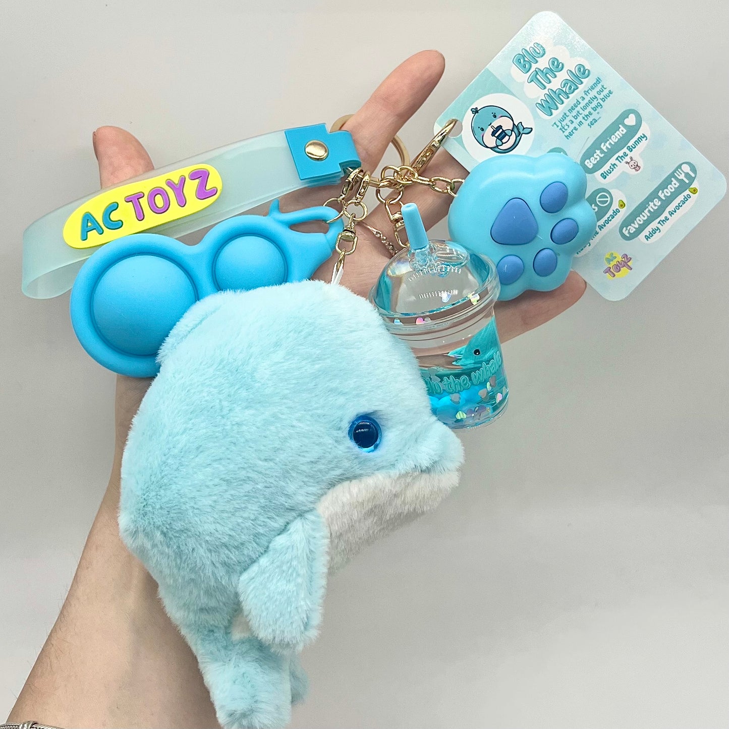 Blu the Whale Comfort Keychain® 🐳