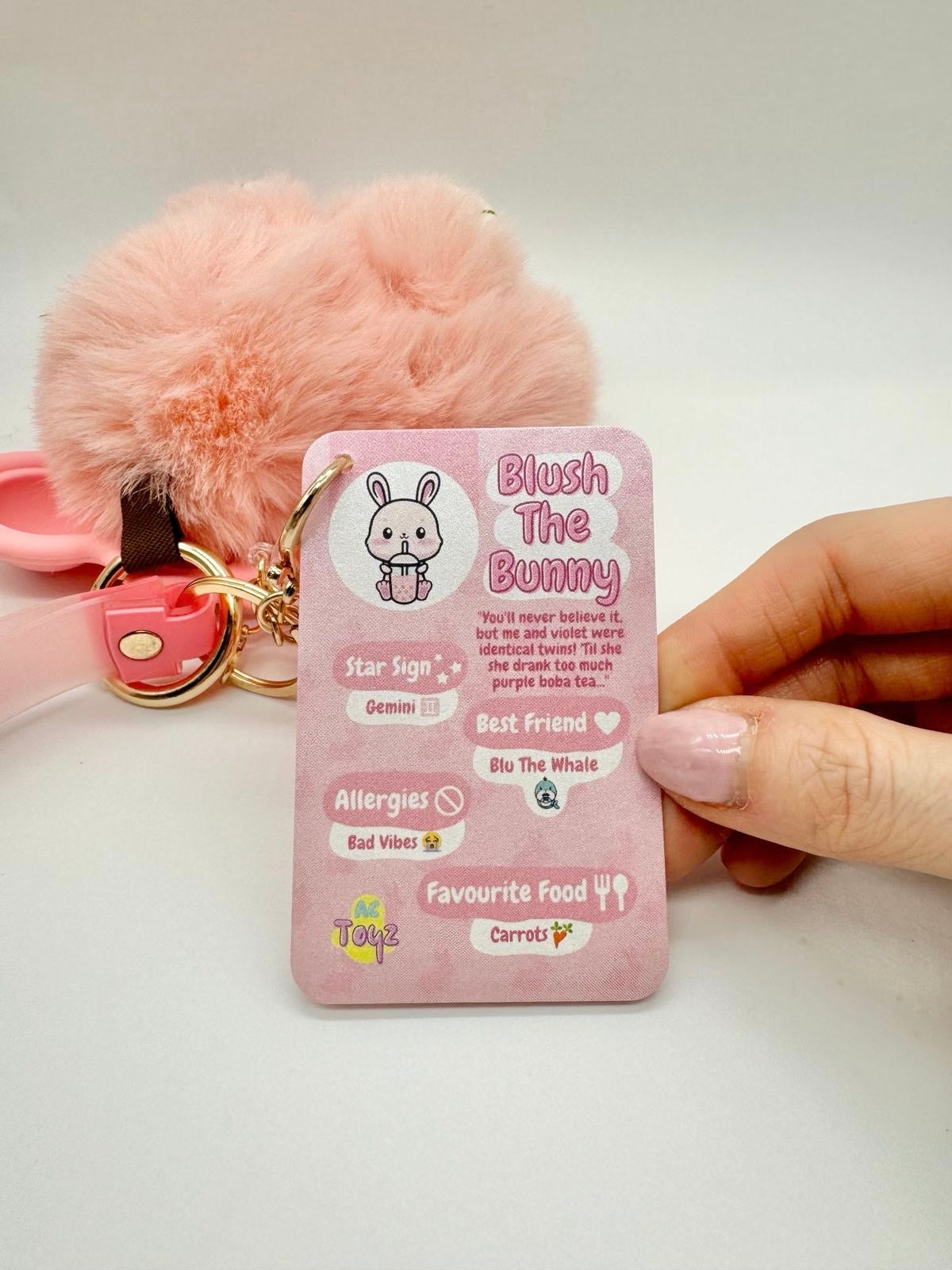 Blush the Boba Bunny Comfort Keychain®🐰