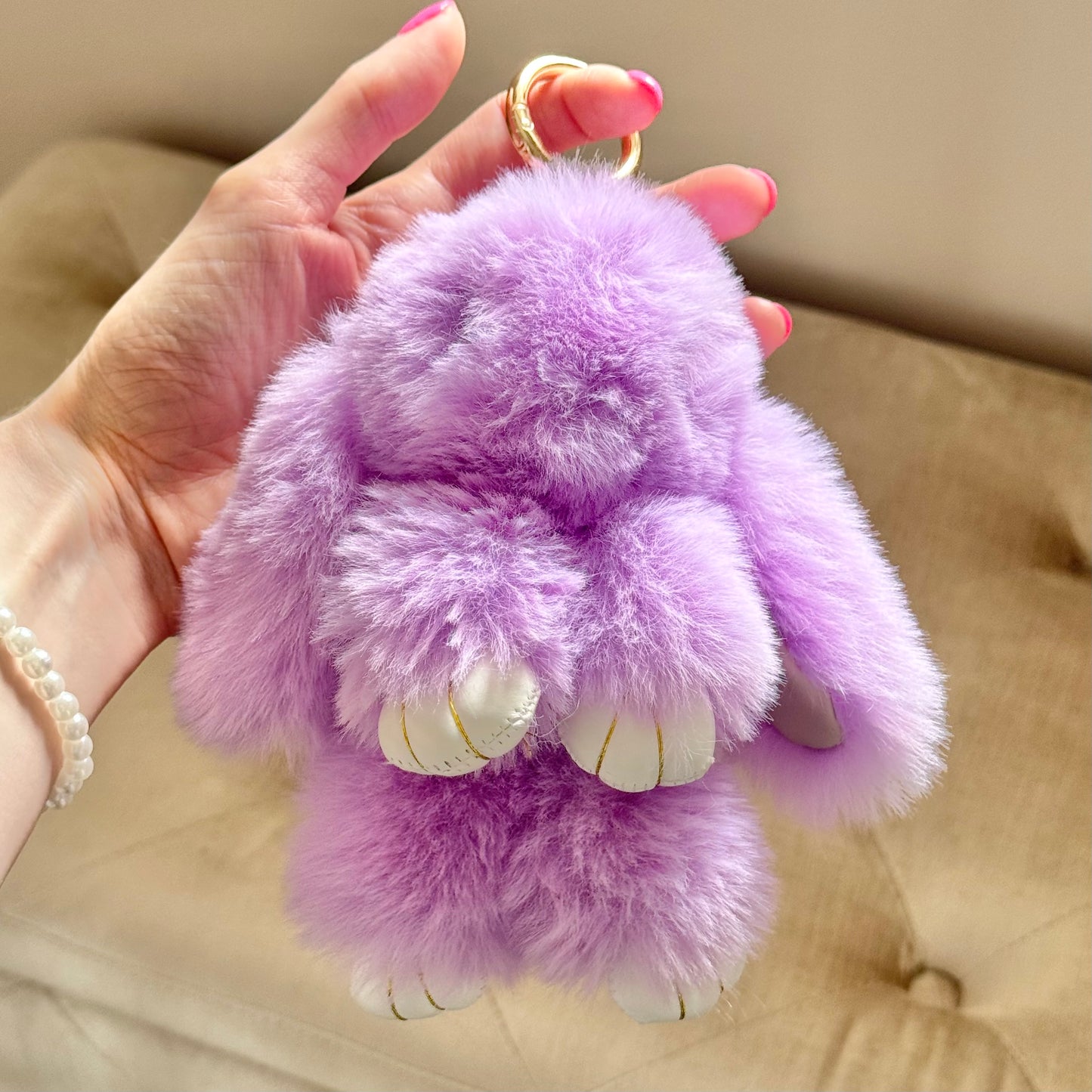 Violet the Bunny Plushie Keychain