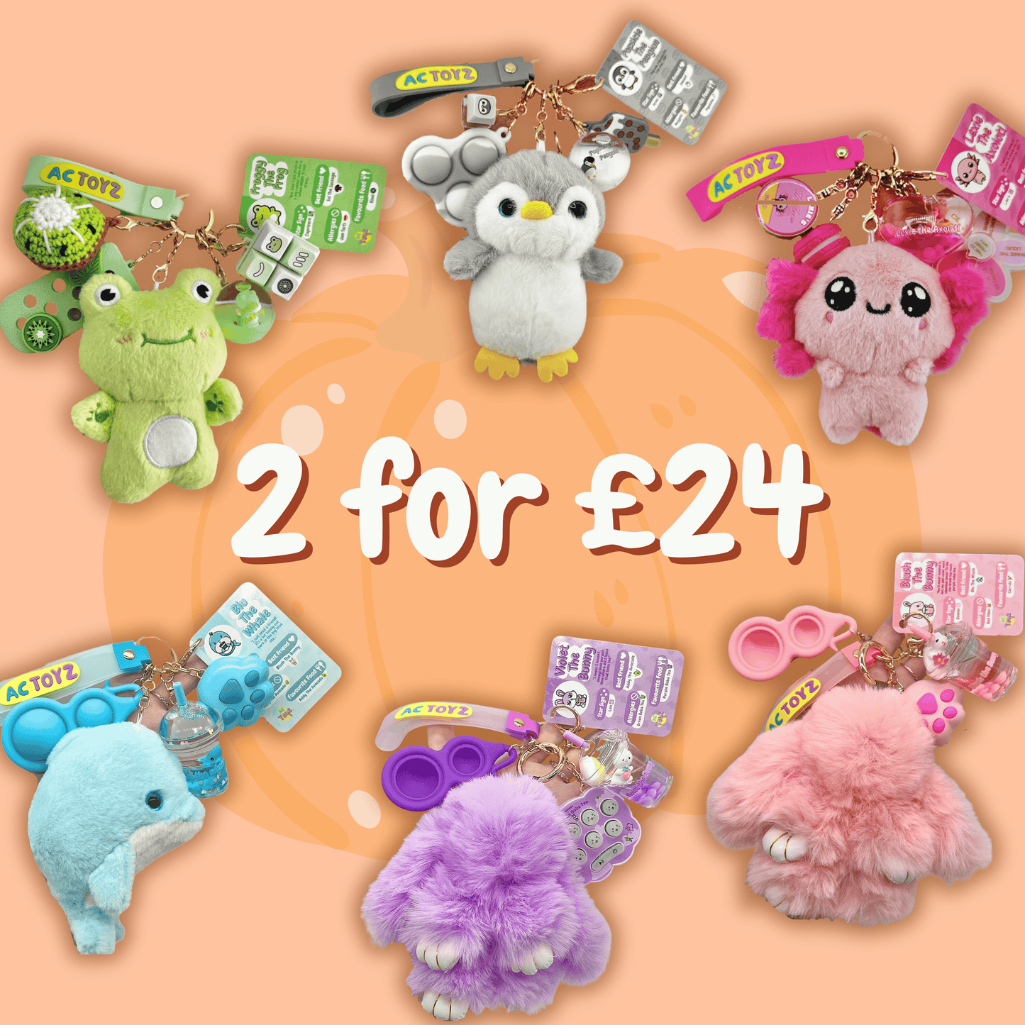 Spooky Deal #1: 2 Keychains for £24 🎃
