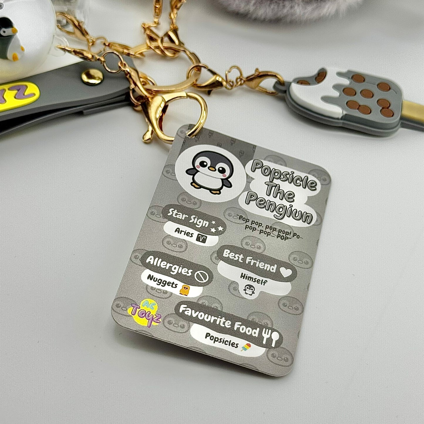 Popsicle the Penguin Comfort Keychain 🐧