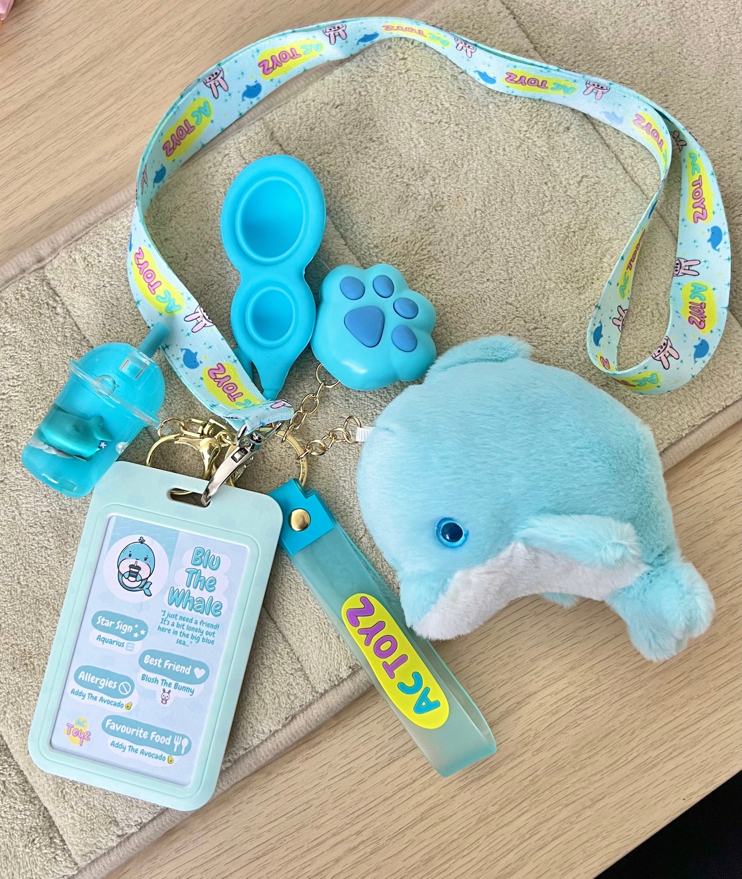 Blu the Whale Comfort Keychain® 🐳