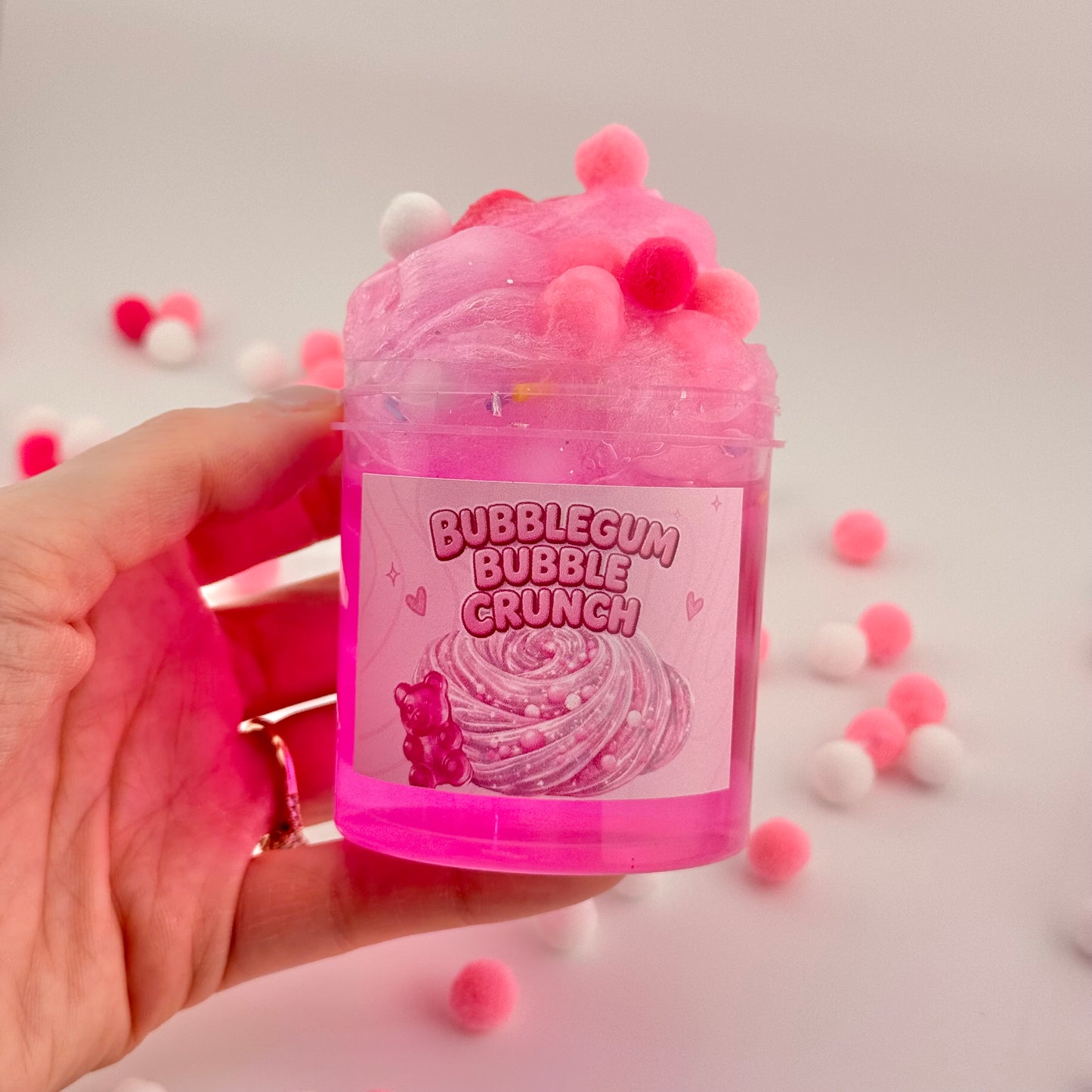 Bubblegum Bubble Crunch Slime 🎀 (Non-Messy)