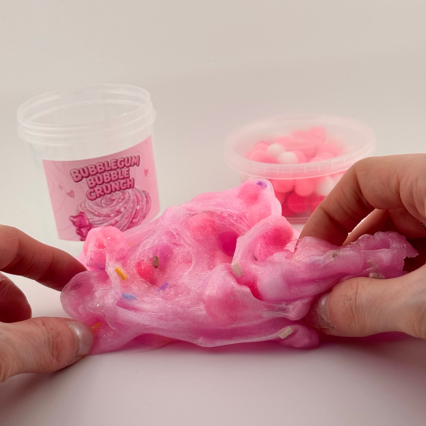 Bubblegum Bubble Crunch Slime 🎀 (Non-Messy)