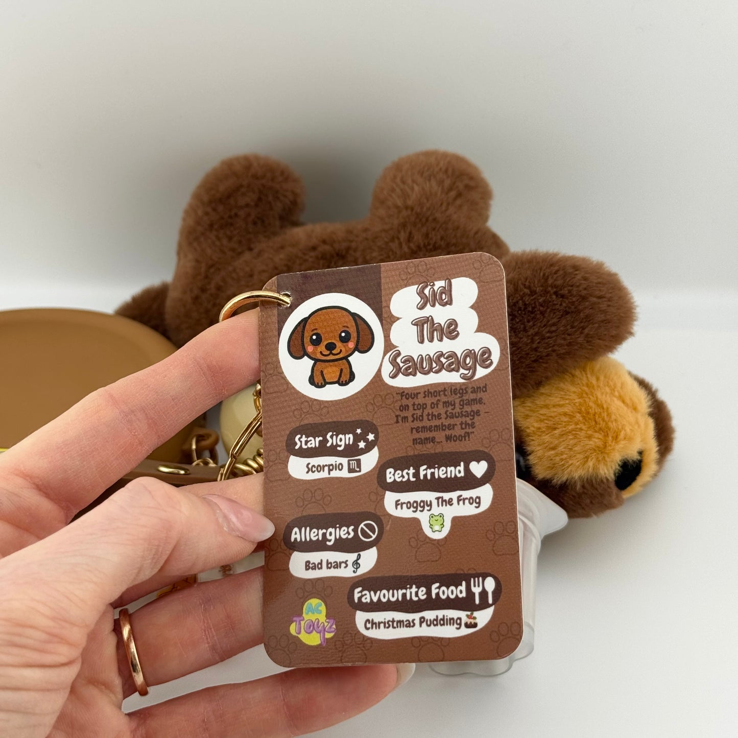 *Coming soon* Sid the Sausage Comfort Keychain 🐶