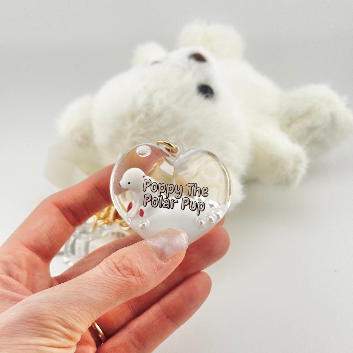 Poppy the Polar Pup Comfort Keychain® 🐻‍❄️