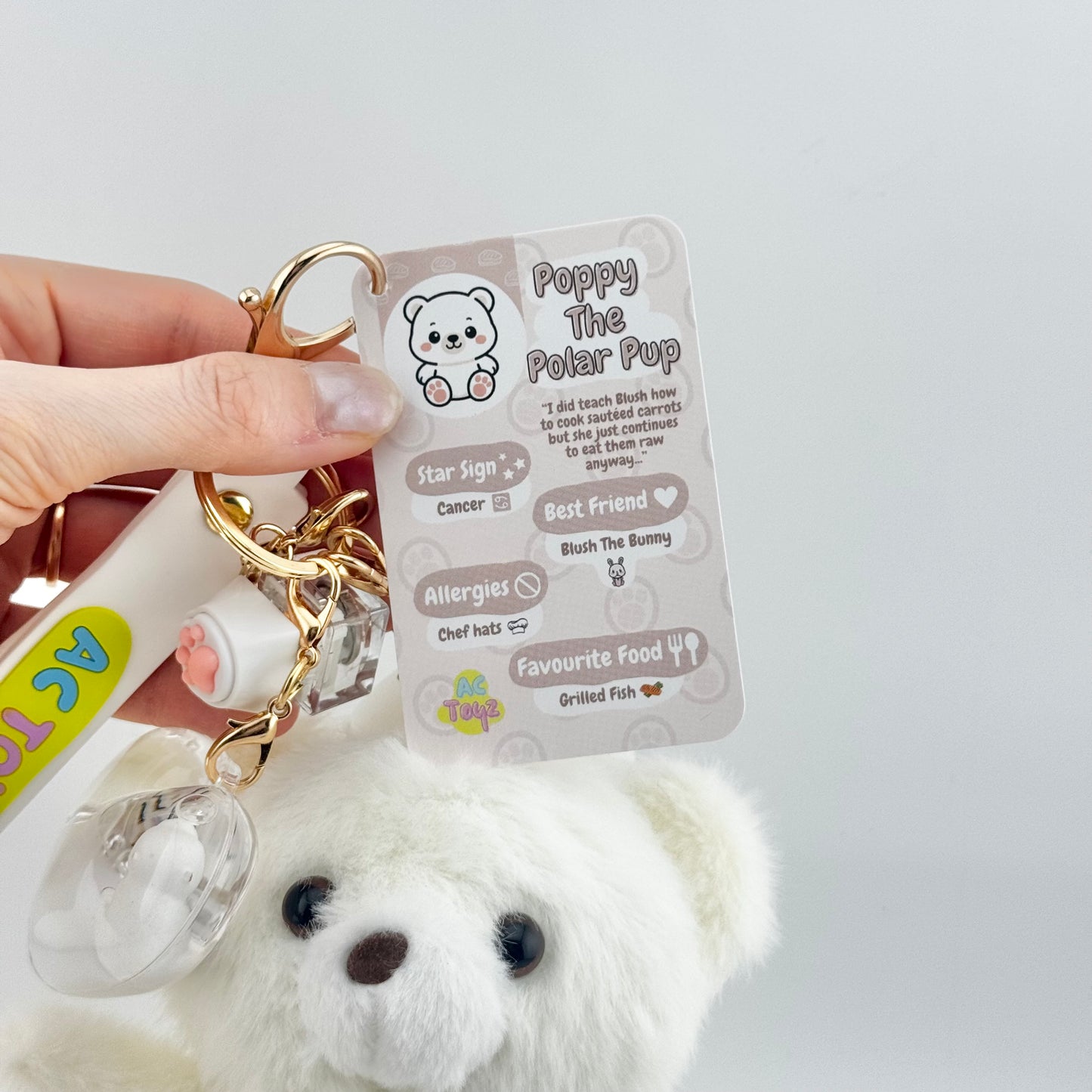 Poppy the Polar Pup Comfort Keychain® 🐻‍❄️