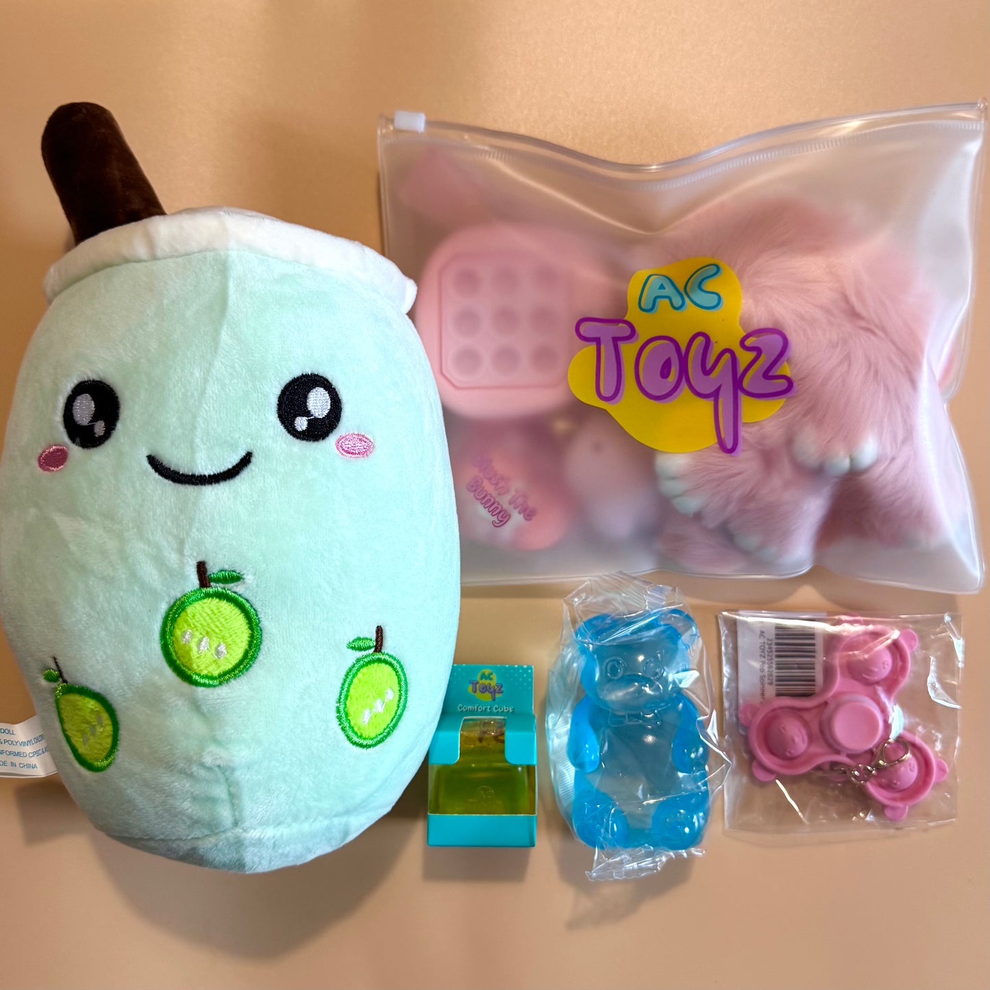 AC TOYZ Ultimate Mystery Box (Comfort Keychain, Boba Plushie + More)