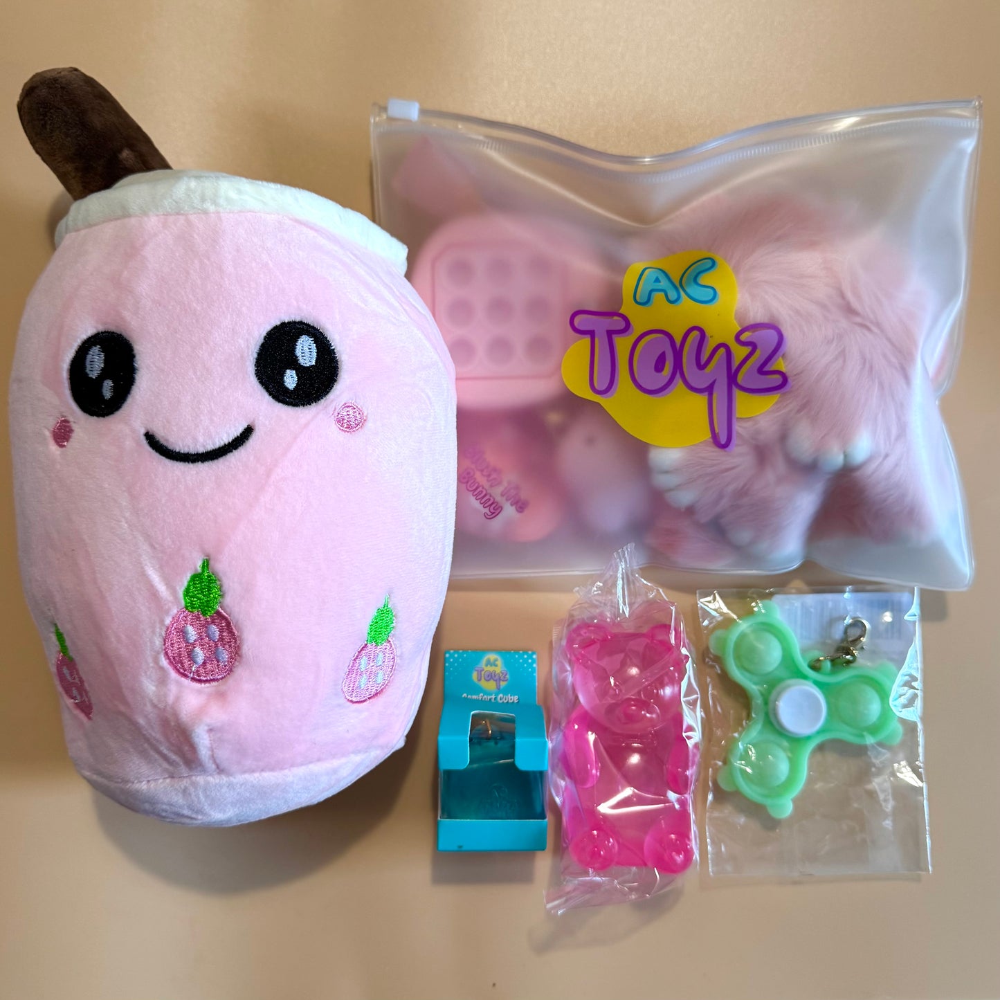 AC TOYZ Ultimate Mystery Box (Comfort Keychain, Boba Plushie + More)