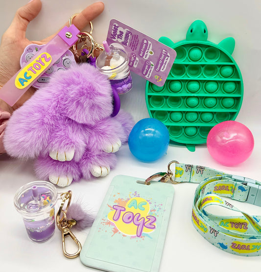 Comfort Keychain Of The Month Mystery Box (5 items) - Violet 💜🐰