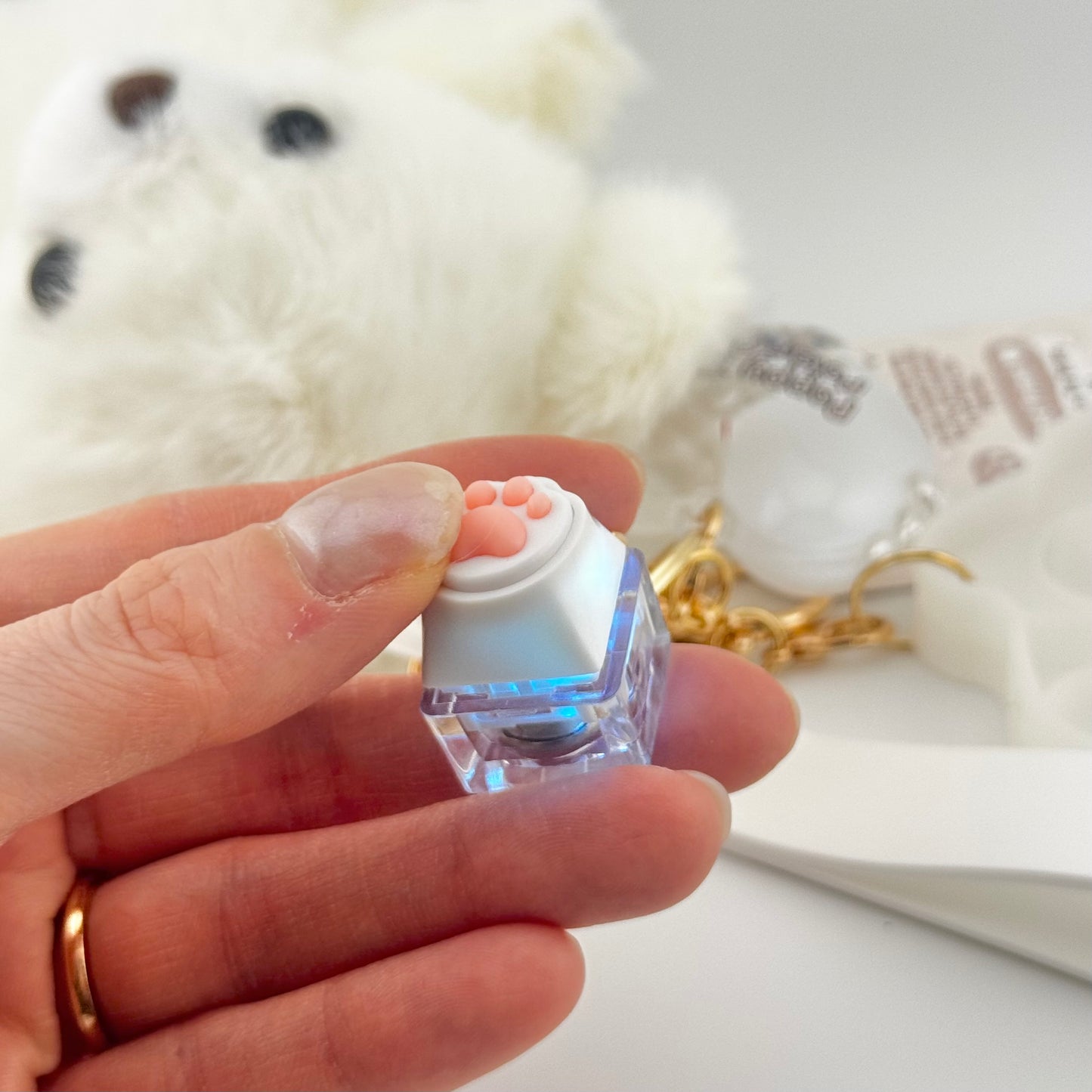 Poppy the Polar Pup Comfort Keychain® 🐻‍❄️