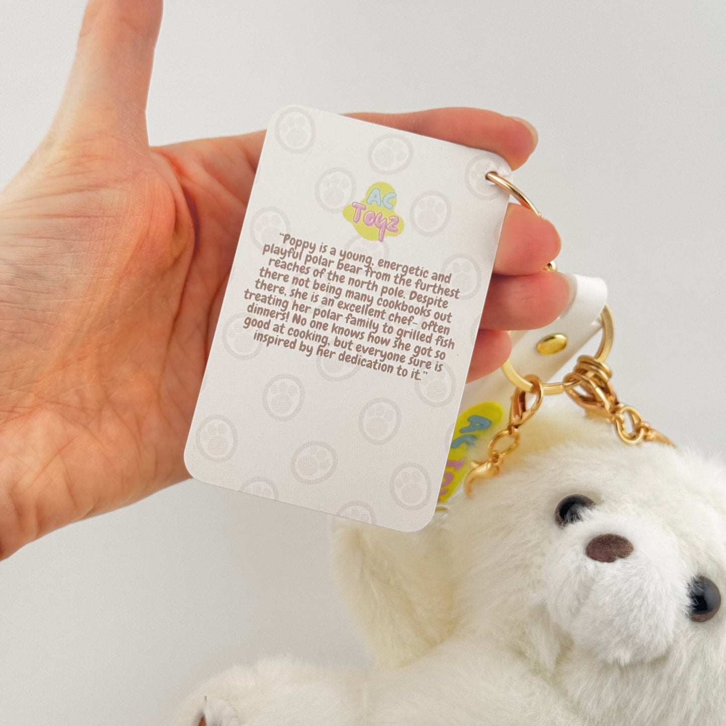 Poppy the Polar Pup Comfort Keychain® 🐻‍❄️