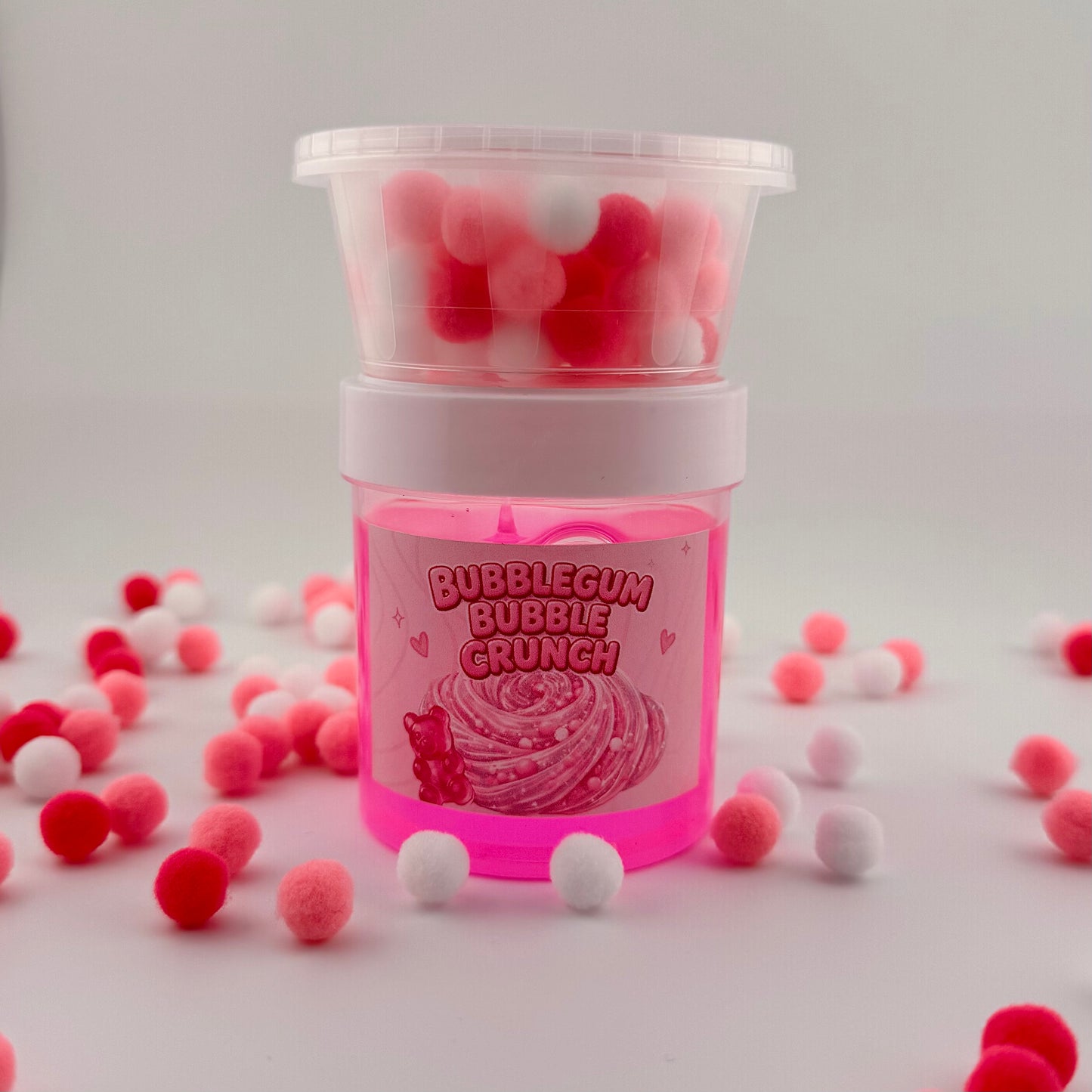 Bubblegum Bubble Crunch Slime 🎀 (Non-Messy)