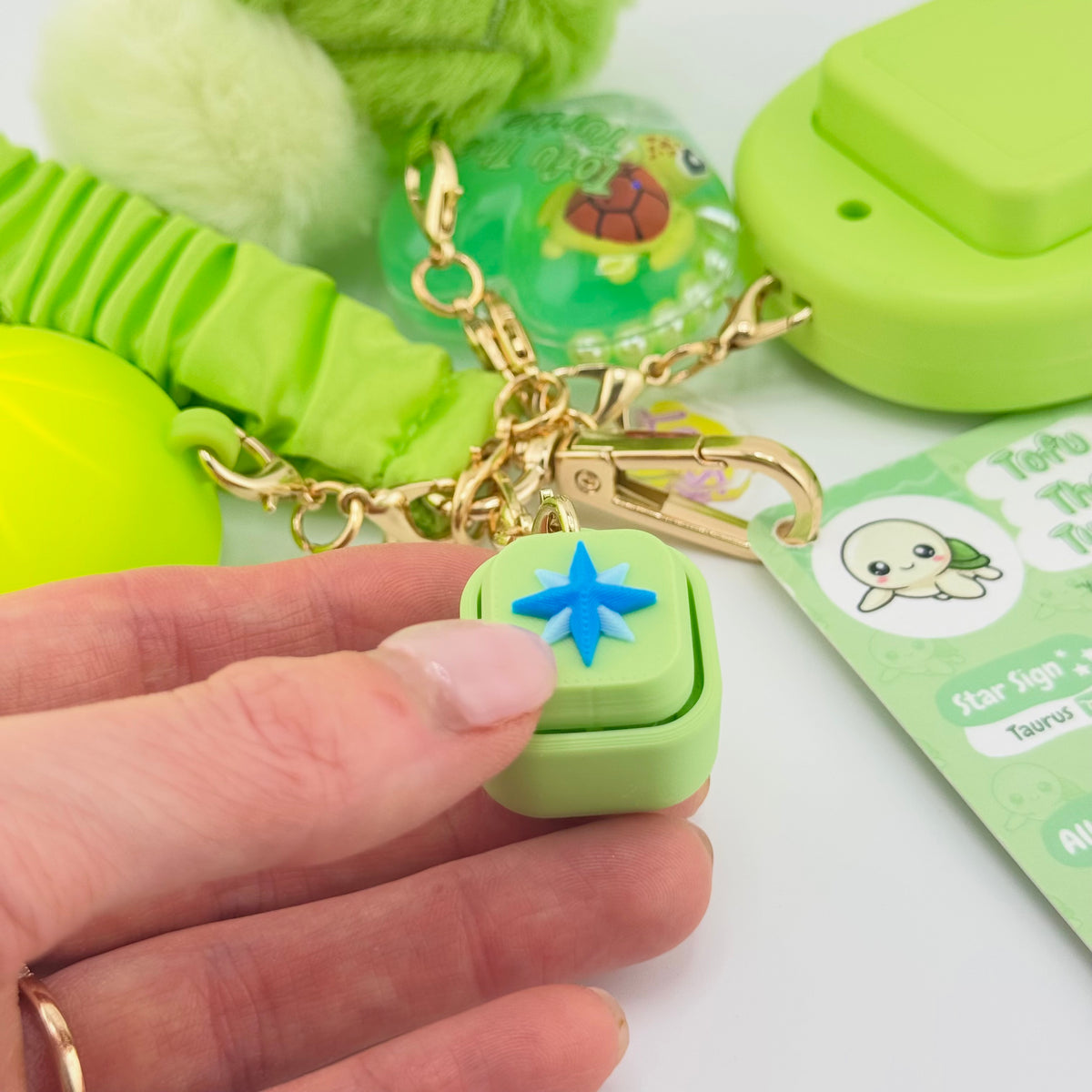 Tofu the Turtle Comfort Keychain