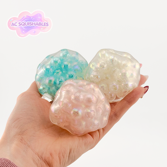 AC SQUISHABLES Pink Blue & White Bead Ball