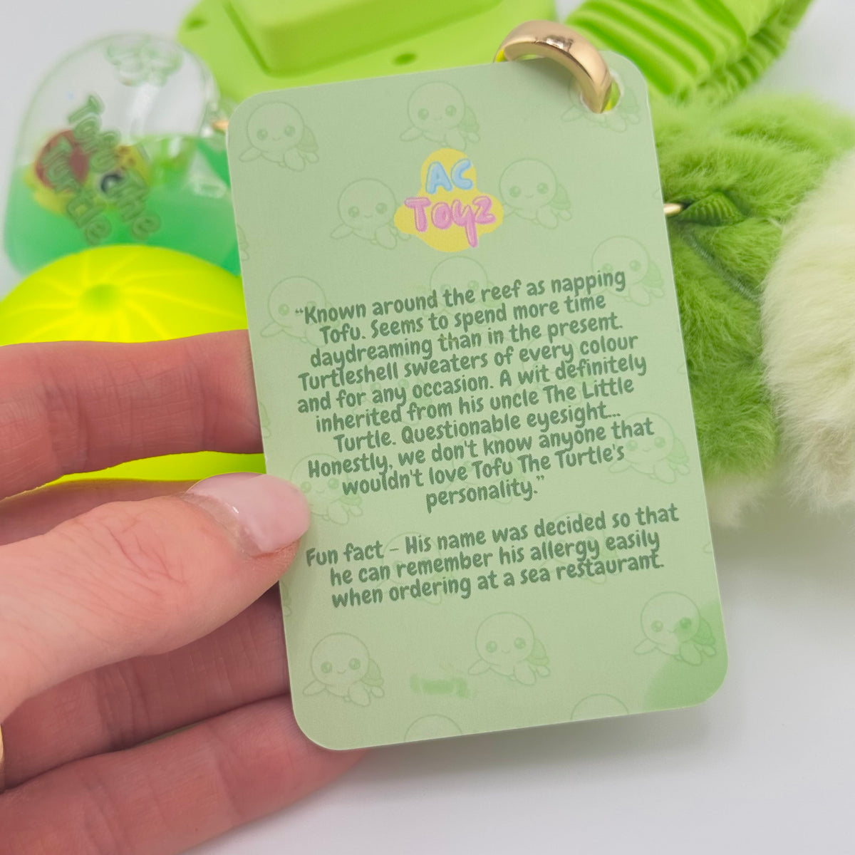 Tofu the Turtle Comfort Keychain