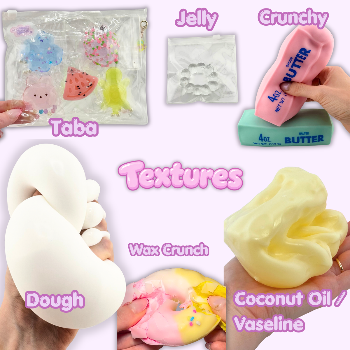 Giant Squishy Mystery Bundle (6 Squishies, 6 Textures) *WORTH £40*