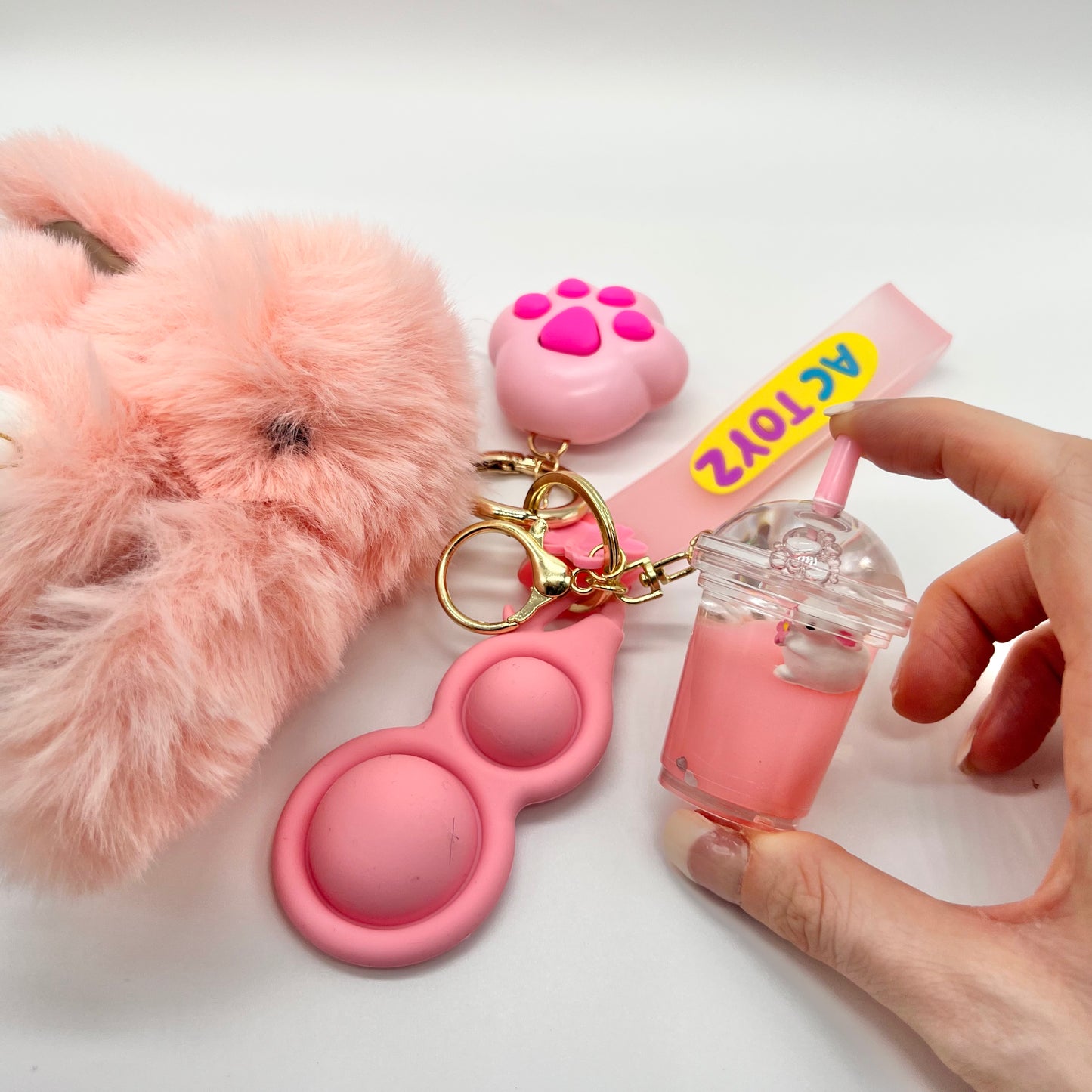 Blush the Boba Bunny Comfort Keychain®🐰